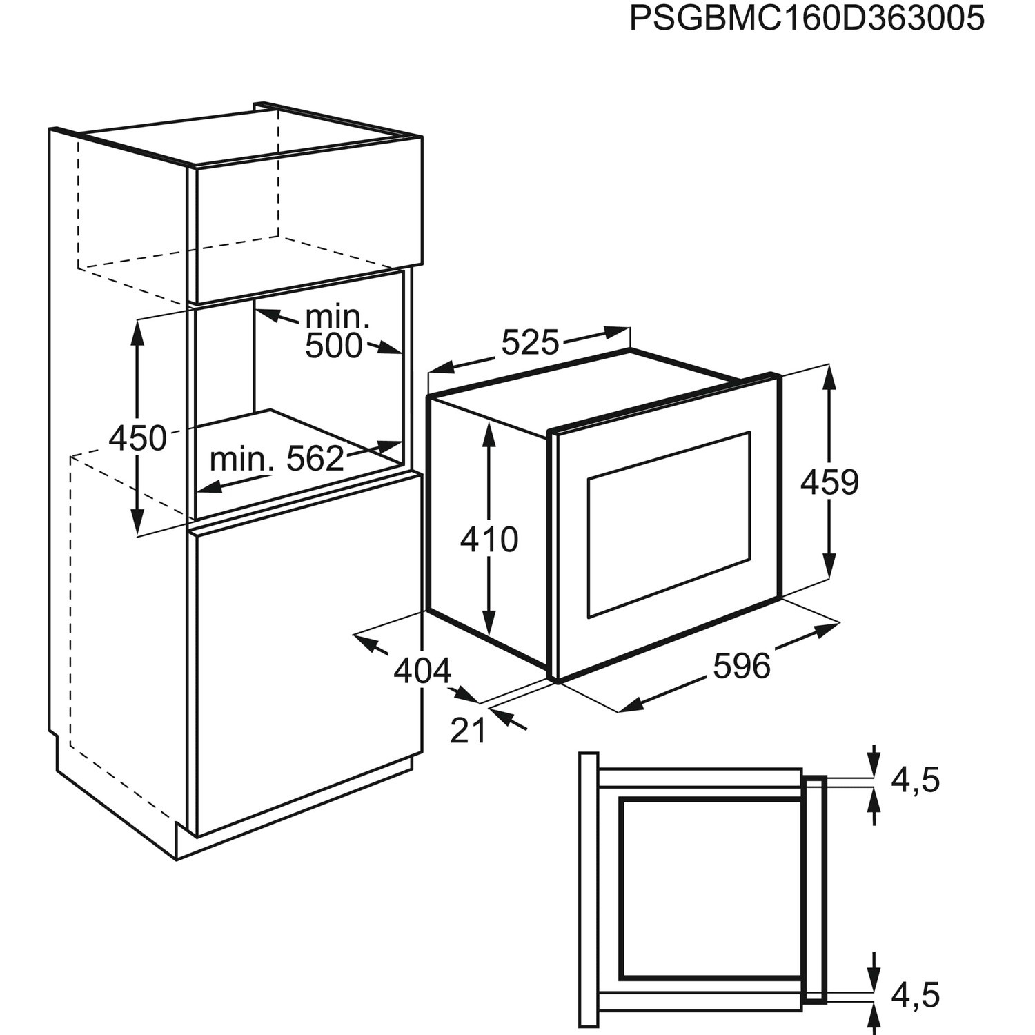 Four à micro-ondes intégré AEG MBE2658S-M