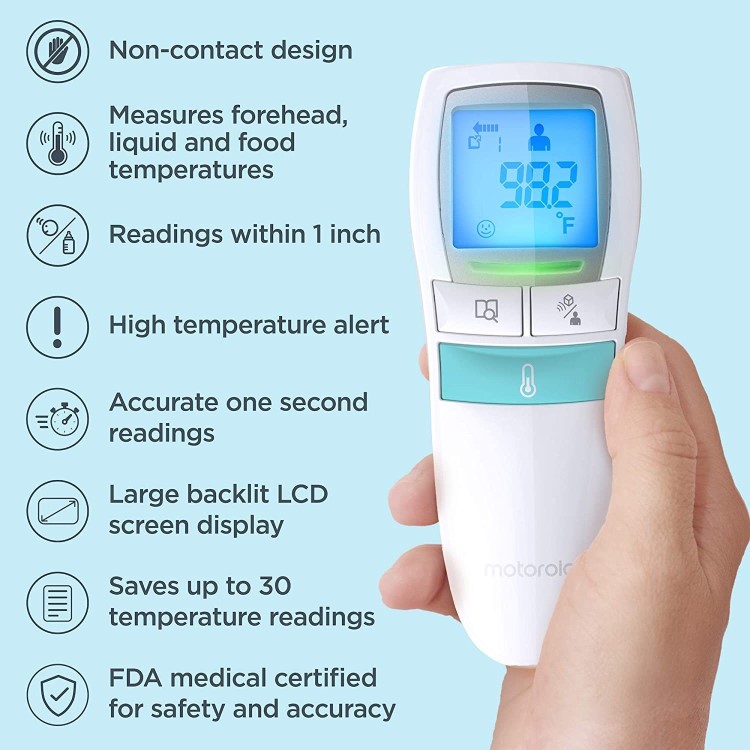 Motorola Care 3-in-1 Non Contact Baby Digital Thermometer - White