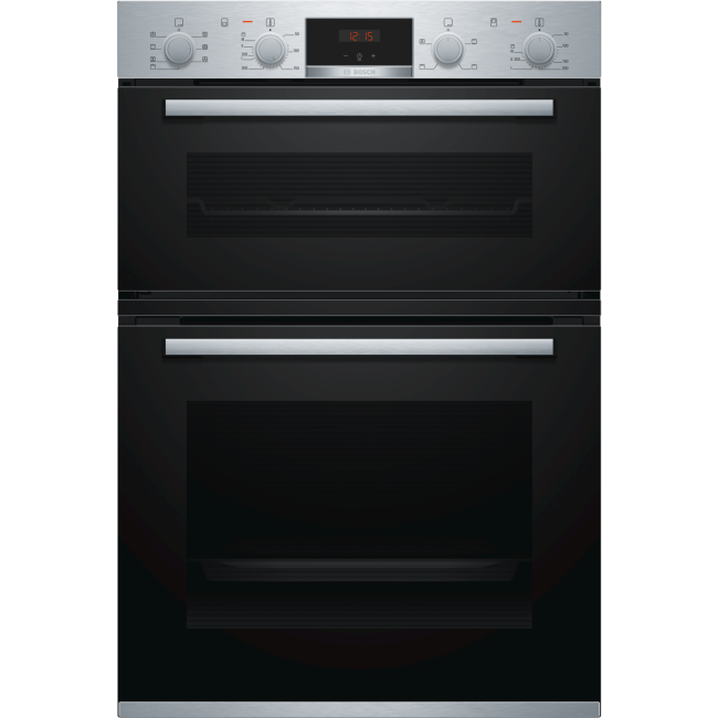 Refurbished Bosch Serie 4 MBS533BS0B Multifunction 60cm Double Built In Electric Oven Stainless Steel