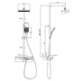 GRADE A2 - Black Thermostatic Mixer Shower Set with Push Button & Shelf - Mika