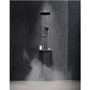 GRADE A2 - Black Thermostatic Mixer Shower Set with Push Button & Shelf - Mika