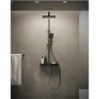 GRADE A2 - Black Thermostatic Mixer Shower Set with Push Button & Shelf - Mika