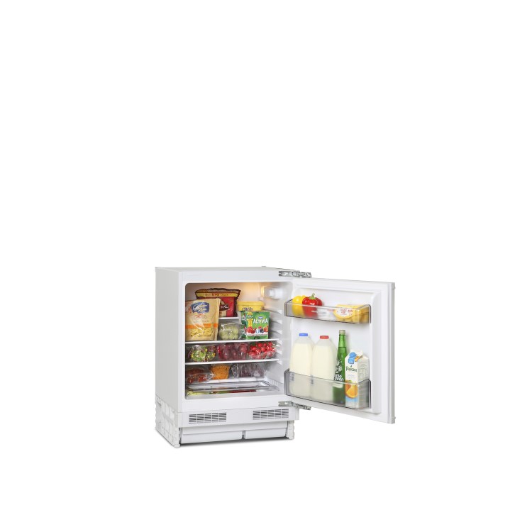 Montpellier MBUL100 60cm Wide Integrated Under Counter Larder Fridge - White