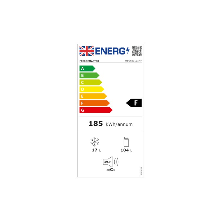 Fridgemaster 121 Litre Under Counter Integrated Fridge With Ice Box