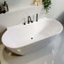 GRADE A1 - Matt Black Bath Waste Cover Upgrade