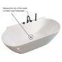 GRADE A1 - Matt Black Bath Waste Cover Upgrade