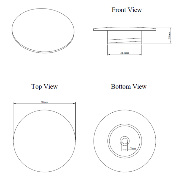 GRADE A1 - Matt Black Bath Waste Cover Upgrade