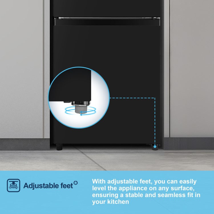 Fridgemaster 175 Litre Freestanding Fridge Freezer - Black