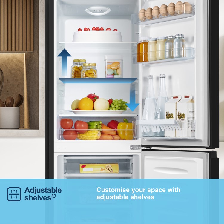 Fridgemaster 175 Litre Freestanding Fridge Freezer - Black