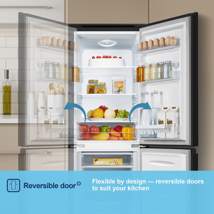 Fridgemaster 175 Litre Freestanding Fridge Freezer - Black