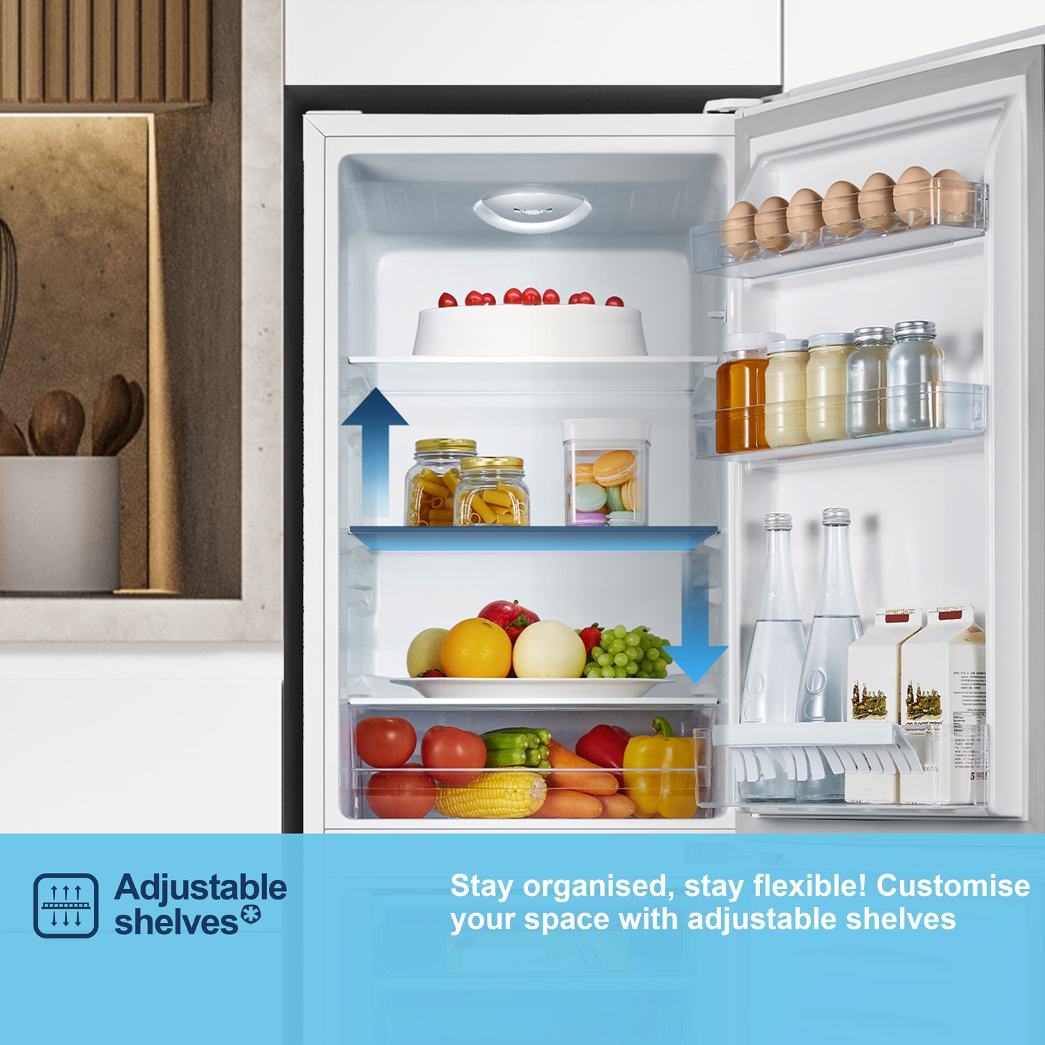 Fridgemaster Look Fridgemaster 175 Litre 60/40 Freestanding Fridge Freezer - White ...