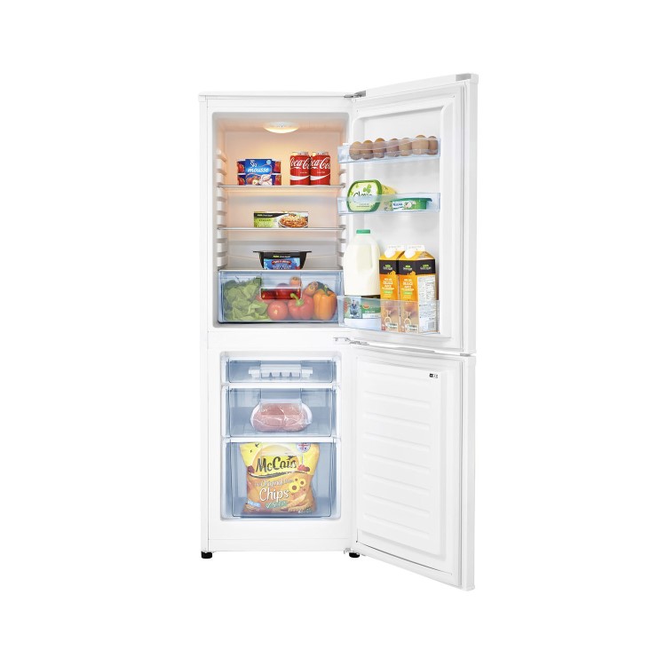 GRADE A1 - Fridgemaster MC50165 144x50cm 112L Freestanding Fridge Freezer - White