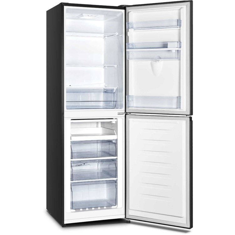 Fridgemaster 252 Litre 50/50 Freestanding Fridge Freezer - Black