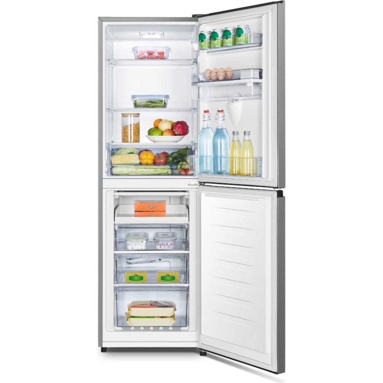 Fridgemaster 252 Litre 50/50 Freestanding Fridge Freezer - Silver