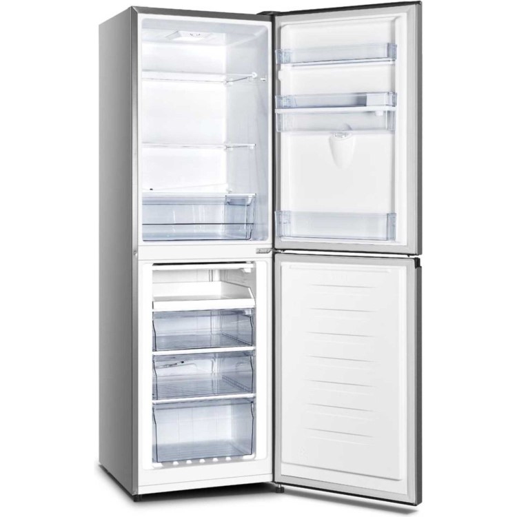 Fridgemaster 252 Litre 50/50 Freestanding Fridge Freezer - Silver