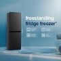 Fridgemaster 252 Litre 50/50 Freestanding Fridge Freezer - Black