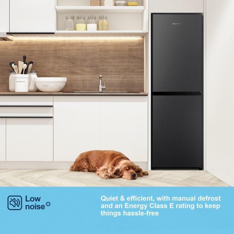Fridgemaster 252 Litre 50/50 Freestanding Fridge Freezer - Black