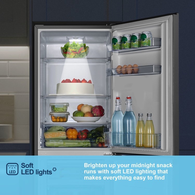 Fridgemaster 252 Litre 50/50 Freestanding Fridge Freezer - Silver