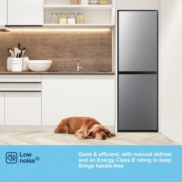 Refurbished Fridgemaster 252 Litre 50/50 Freestanding Fridge Freezer - Silver