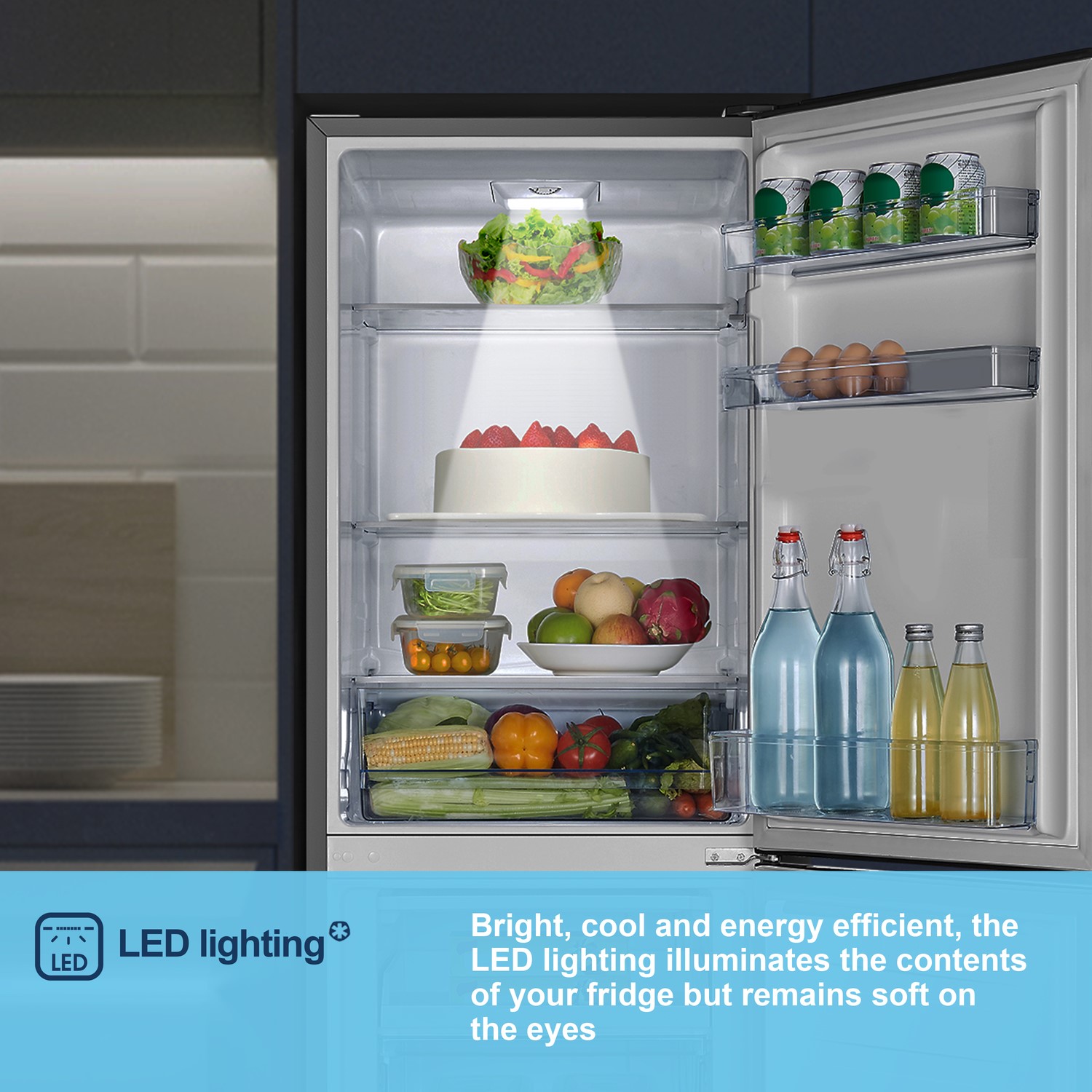 Fridgemaster Look Fridgemaster 252 Litre 50/50 Freestanding Fridge Freezer - Silver ...