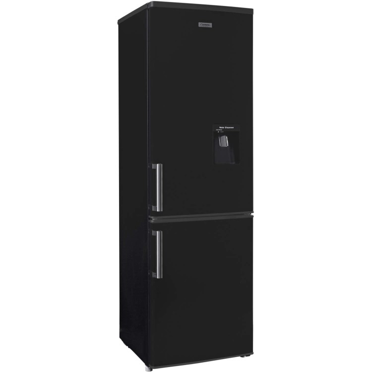GRADE A2 - Fridgemaster Hisense MC55244DB Black Freestanding Fridge Freezer With Stored Water Dispenser
