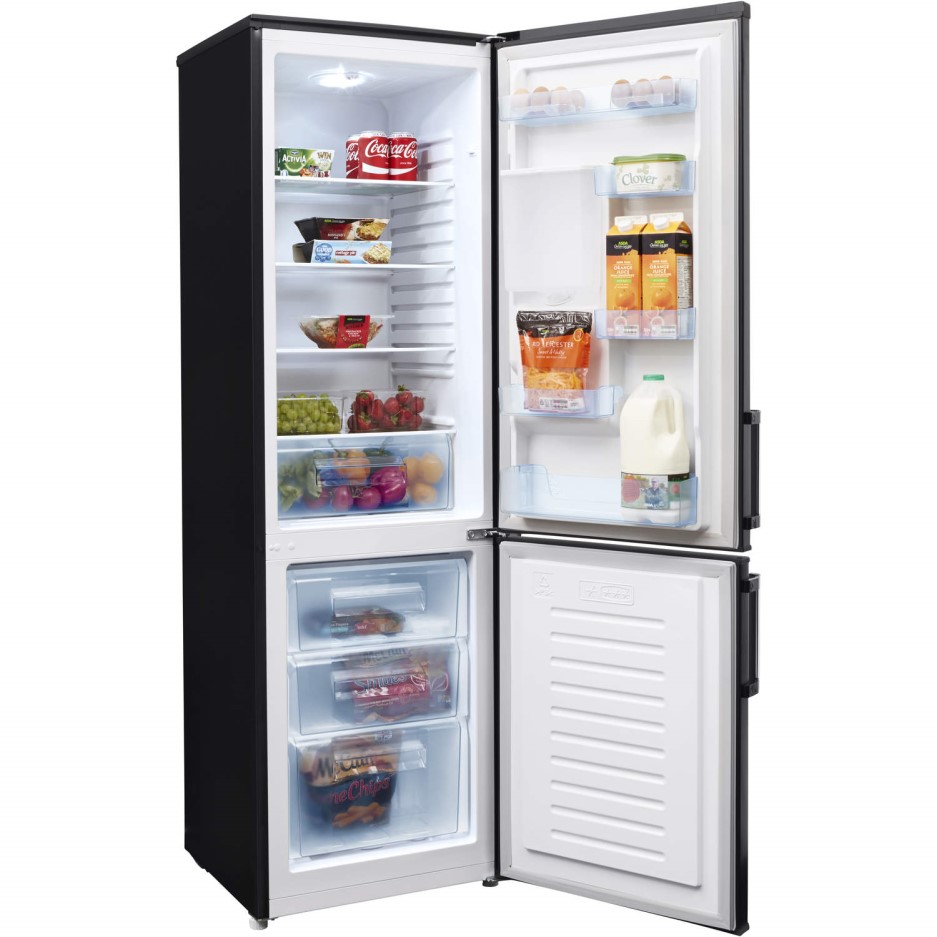 Fridgemaster Hisense MC55244DB Black Freestanding Fridge Freezer With