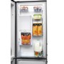 GRADE A2 - Fridgemaster Hisense MC55244DB Black Freestanding Fridge Freezer With Stored Water Dispenser