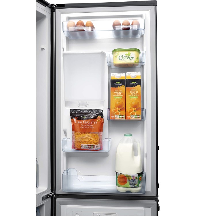 GRADE A2 - Fridgemaster Hisense MC55244DB Black Freestanding Fridge Freezer With Stored Water Dispenser
