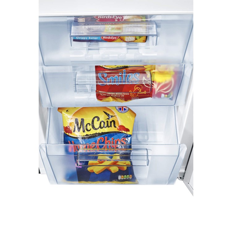 GRADE A2 - Fridgemaster Hisense MC55244DB Black Freestanding Fridge Freezer With Stored Water Dispenser