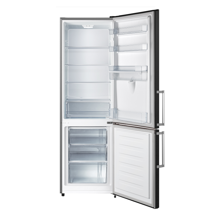 Refurbished Fridgemaster MC55251DEB Freestanding 256 Litre 50/50 Frost Free Fridge Freezer Black