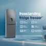 Fridgemaster 256 Litre 50/50 Freestanding Fridge Freezer - Silver
