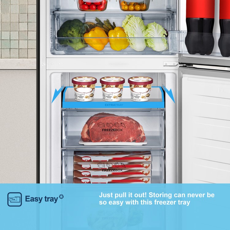 Fridgemaster 256 Litre 50/50 Freestanding Fridge Freezer - White