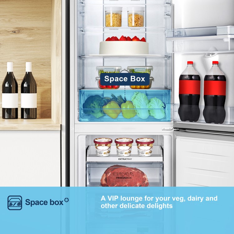 Fridgemaster 256 Litre 50/50 Freestanding Fridge Freezer - White