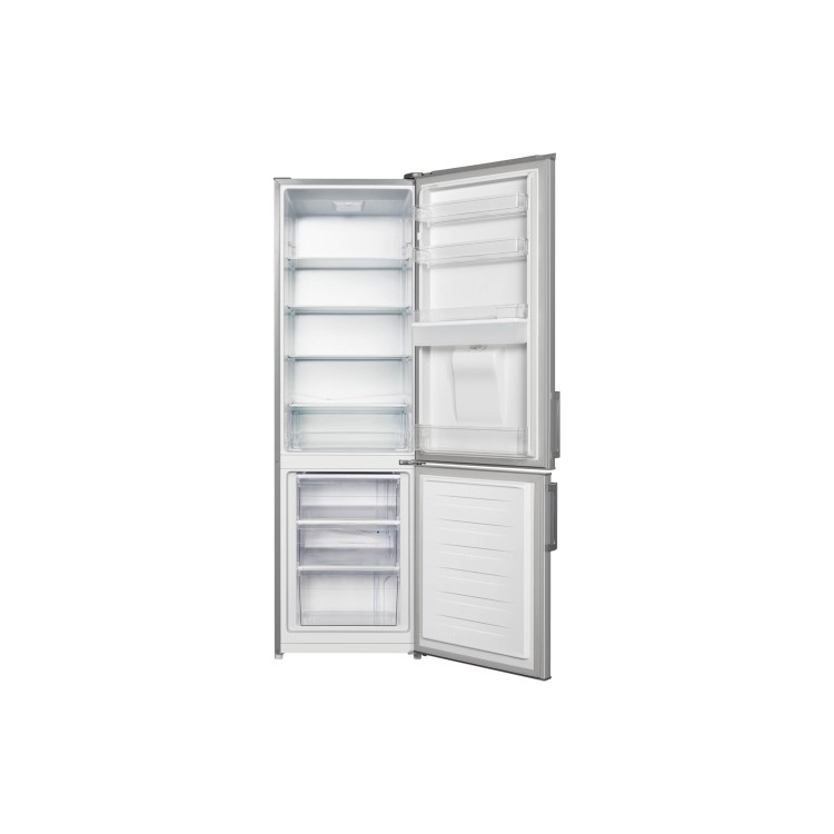Fridgemaster MC55264DS Freestanding 70-30 Fridge Freezer With Non-Plumbed Water Dispenser - Silver