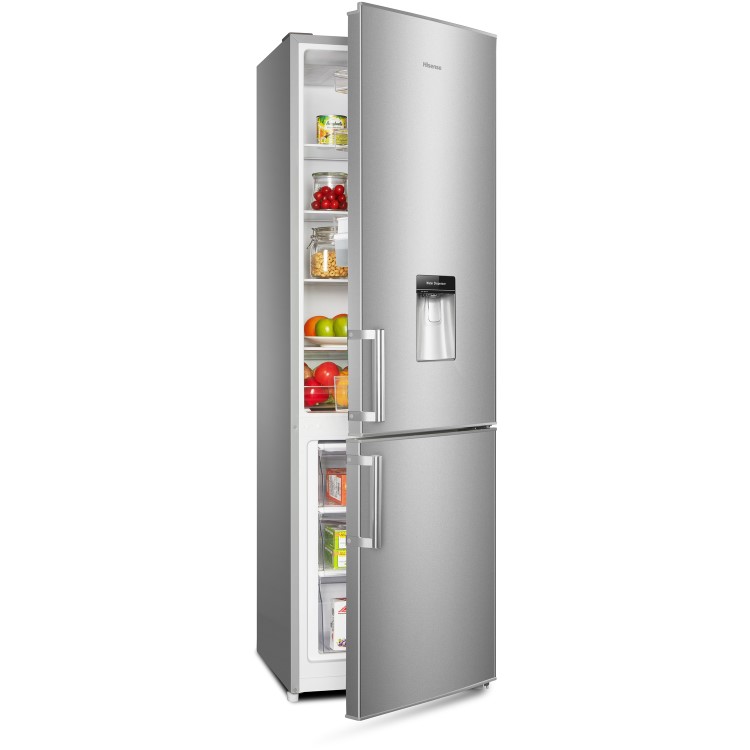 Fridgemaster MC55264SD Freestanding Fridge Freezer With Non-plumbed Water Dispenser - Silver