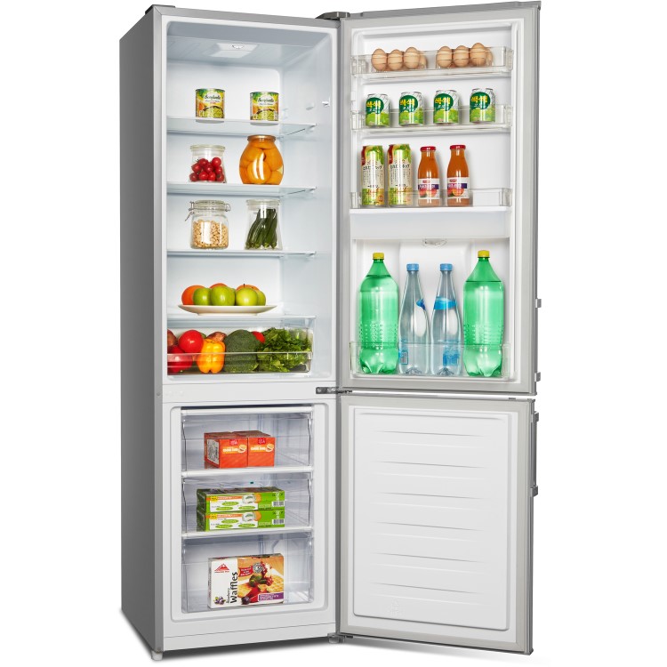 Fridgemaster MC55264SD Freestanding Fridge Freezer With Non-plumbed Water Dispenser - Silver