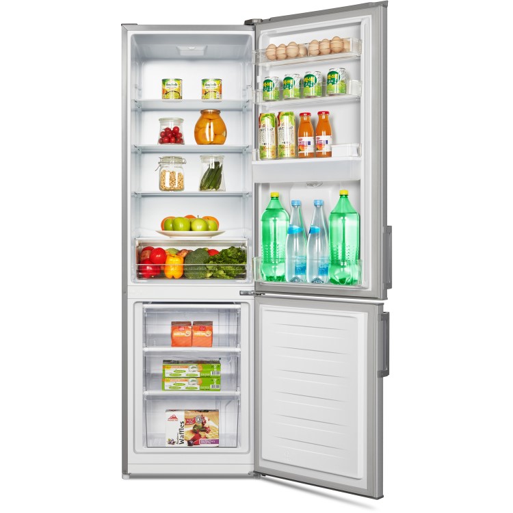 Fridgemaster MC55264SD Freestanding Fridge Freezer With Non-plumbed Water Dispenser - Silver