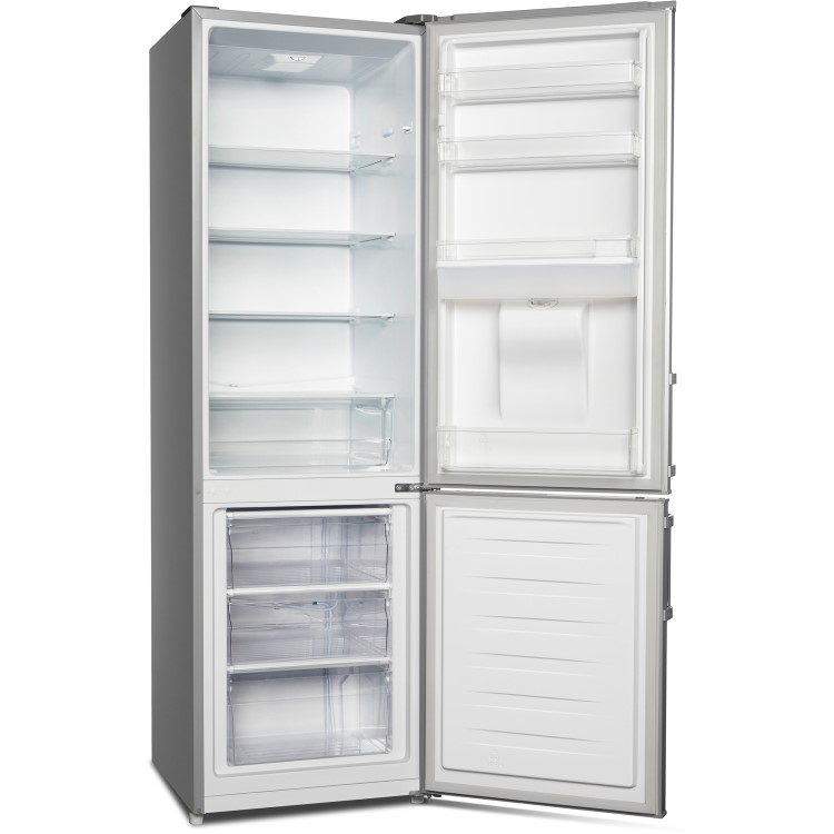 Fridgemaster MC55264SD Freestanding Fridge Freezer With Non-plumbed Water Dispenser - Silver