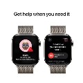 Apple Watch Series 10 GPS + Cellular 46mm Natural Titanium Case with Natural Milanese Loop - S/M
