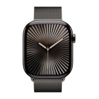 Apple Watch Series 10 GPS + Cellular 46mm Slate Titanium Case with Slate Milanese Loop - S/M