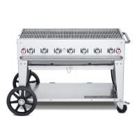 Crown Verity 6 Burner Commercial LP Gas Barbecue with Tank Holder and 1 Year On-Site warranty MCB48