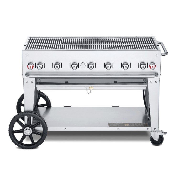 Crown Verity 6 Burner Commercial LP Gas Barbecue with Tank Holder and 1 Year On-Site warranty MCB48