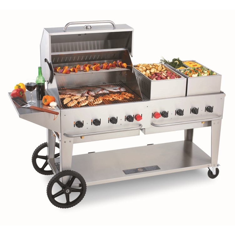 Crown Verity 8 Burner Commercial LP Gas Barbecue with Tank Holder and 1 Year On Site warranty MCB60