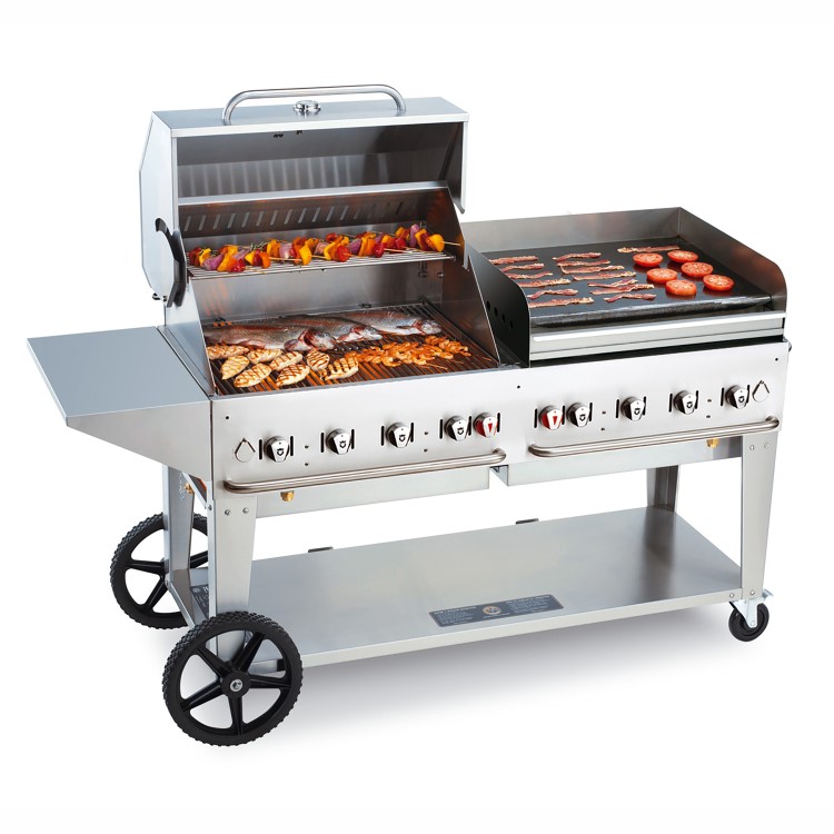 Crown Verity 8 Burner Commercial LP Gas Barbecue with Tank Holder and 1 Year On Site warranty MCB60