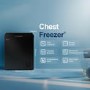 Refurbished Fridgemaster 142 Litre Chest Freezer - Black