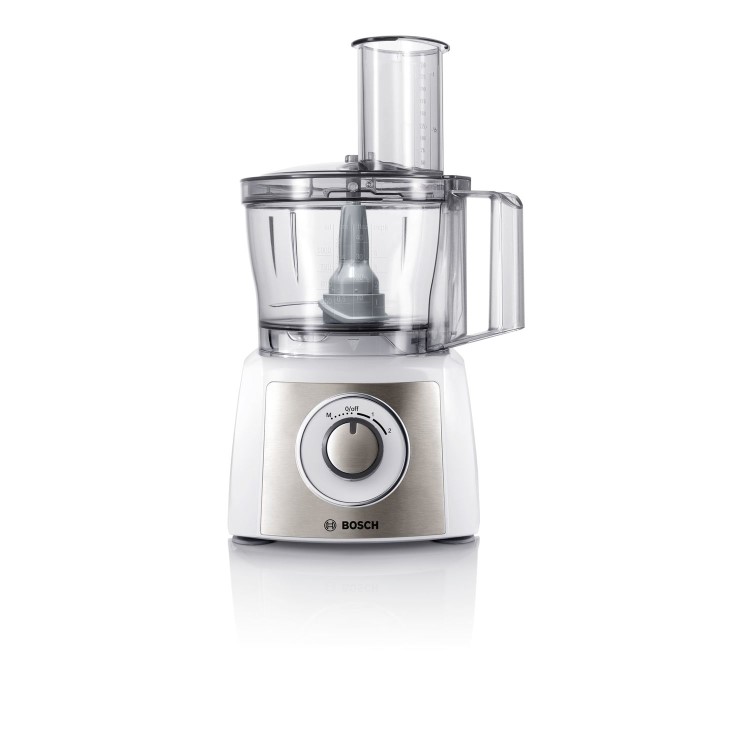 Bosch MCM3500MGB Food Processor 800W - White And Brushed Stainless Steel