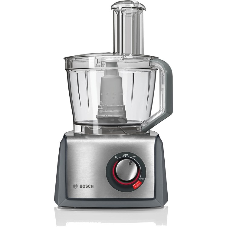 Bosch MCM68861GB 3.9L Food Processor With Blender And Juicer Attachments - Cool Grey