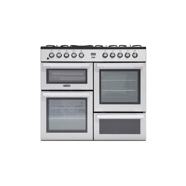 Montpellier MDF100S 100cm Dual Fuel Range Cooker Silver Appliances