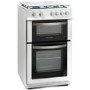 GRADE A2 - Montpellier MDG500LW 50cm Double Oven Gas Cooker With Lid White - LPG Jets Included