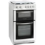 Montpellier MDG500LW 50cm Double Oven Gas Cooker With Lid White - LPG Jets Included
